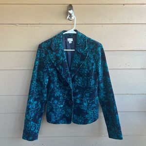 Caslon Women’s Blazer Jacket Coat M Vintage Velvet Whimsygoth Y2K Casual